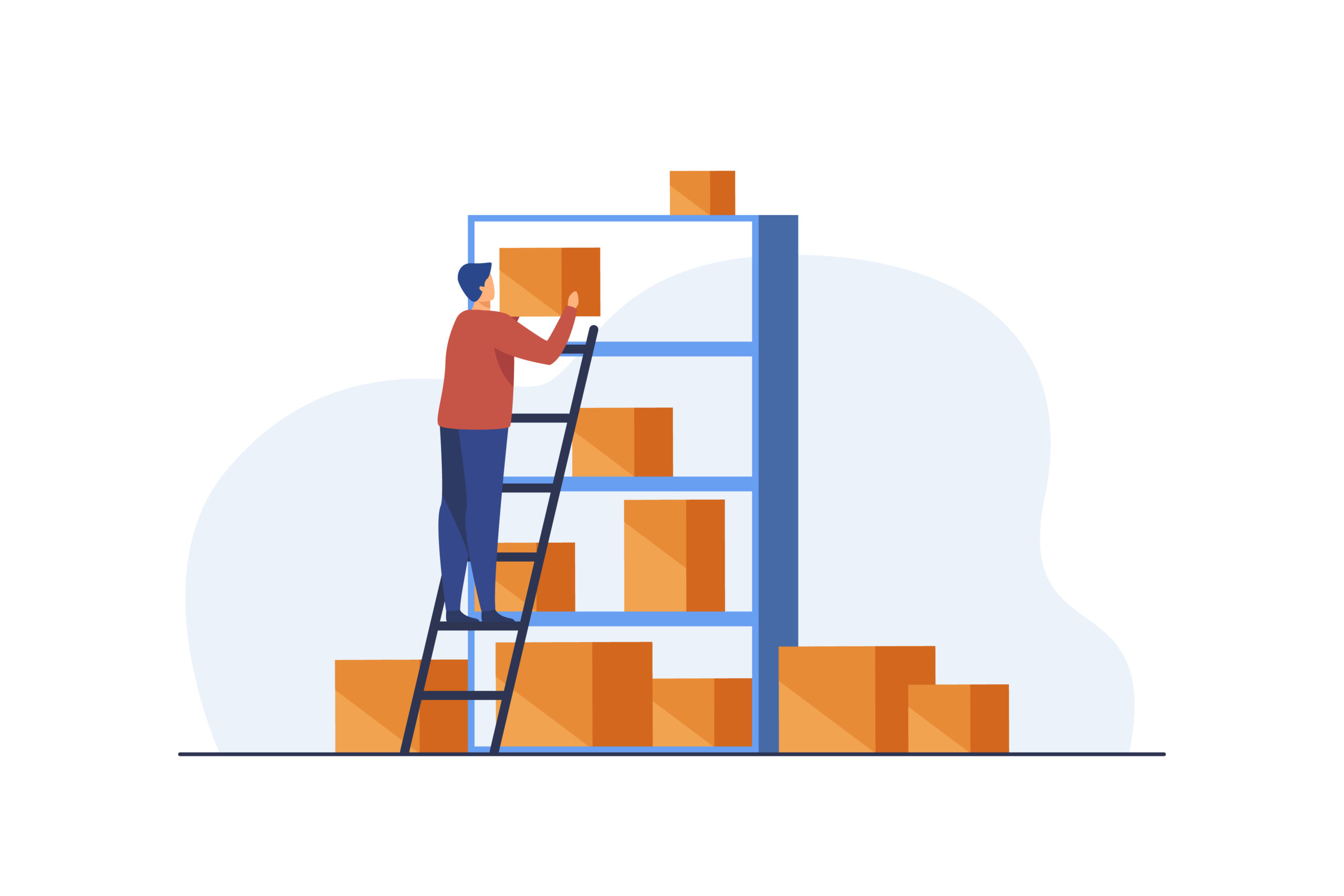 empleado almacen - trabajo en altura
